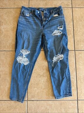 American Eagle Outfitters Distressed Blue Boyfriend Jeans